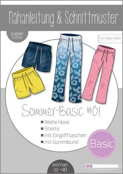 Schnittmuster Mix&Match Basic  Sommer Hose ki-ba-doo
